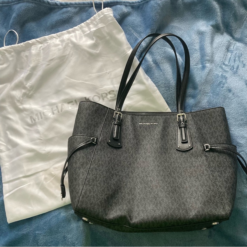 Michael Kors Black Bag with Silver Styling